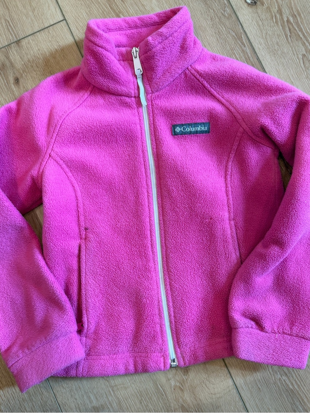 Columbia Bright Pink Full-Zip Fleece Jacket